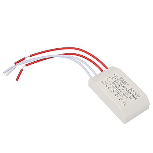 Türklingel Elektronischer Transformator 220V zu AC 12V Elektronischer Transformator 20-60W Spannungswandler Ersatz Smart Power Driver Passend für Halogen G4 Lampenbecher/Lampenperlen Zubehör von Akozon