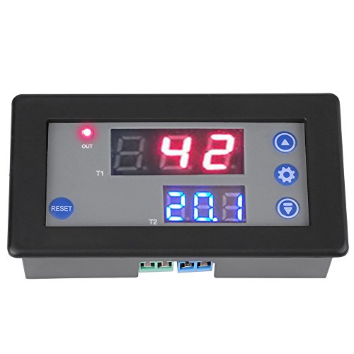 Zeitrelais, Akozon 12V Zeitrelaismodul Cycle Timer Digital LED Dual Display von Akozon