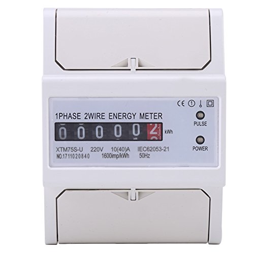 strom zwischenzähler,1 Phase 2 Draht DIN-Schiene Elektronischer Energie-KWh-Zähler 220 V 10-40A kWh Meter Digital Einphasig 4P 10 Stromzähler XTM75S-U strom zwischenzähler,1 Phase 2 Draht DIN-Schiene Elektronischer Energie-KWh-Zähler 220 V 10-40A kWh Meter Digital Einphasig 4P 10 Stromzähler XTM75S-U von Akozon