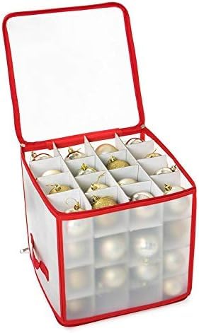 Akranini Weihnachtskugeln für Aufbewahrung, Aufbewahrungsbox Weihnachtskugeln mit 4 Ebenen, Abnehmbar mit Griffen, 64 Kugel-Aufbewahrungsbeutel, 32x32,5x33cm Akranini Weihnachtskugeln für Aufbewahrung, Aufbewahrungsbox Weihnachtskugeln mit 4 Ebenen, Abnehmbar mit Griffen, 64 Kugel-Aufbewahrungsbeutel, 32x32,5x33cm von Akranini