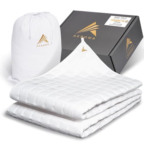 Akroma Premium Gewichtsdecke 135x200cm 3KG – Anti Stress Therapiedecke - Schwere Bettdecke zum Besser schlafen – Entspannungsdecke gegen Schlafstörung - 100% Baumwolle (OekoTex) - Weighted Blanket von Akroma