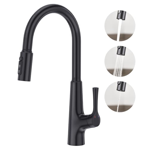 Aktines 3 Wege Küchenarmatur mit Brause Ausziehbar, Trinkwasserhahn Küche mit Brause ausziehbar, Einhebelmischer Spültischarmatur Armatur Wasserhahn Küche für Wasserfilter Osmose Edelstahl, schwarz Aktines 3 Wege Küchenarmatur mit Brause Ausziehbar, Trinkwasserhahn Küche mit Brause ausziehbar, Einhebelmischer Spültischarmatur Armatur Wasserhahn Küche für Wasserfilter Osmose Edelstahl, schwarz von Aktines