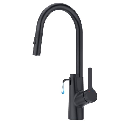 Aktines Küchenarmatur mit integriertem Seifenspender, Einhebelmischer Armatur Wasserhahn Spültischarmatur Küche mit 2 Strahlarten Brause ausziehbar 360° Drehbar Hochdruck aus Edelstahl schwarz Aktines Küchenarmatur mit integriertem Seifenspender, Einhebelmischer Armatur Wasserhahn Spültischarmatur Küche mit 2 Strahlarten Brause ausziehbar 360° Drehbar Hochdruck aus Edelstahl schwarz von Aktines