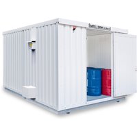 SAFE Tank Gefahrstoffcontainer Kombination, 2500 PLG/ALG, isoliert, vormontiert, kunststoffbeschichtet RAL 9002, Maße außen 4350x4340x2510 mm, Einzelflügeltür, mittig in Stirnseite, Lagerfläche 16 m² SAFE Tank Gefahrstoffcontainer Kombination, 2500 PLG/ALG, isoliert, vormontiert, kunststoffbeschichtet RAL 9002, Maße außen 4350x4340x2510 mm, Einzelflügeltür, mittig in Stirnseite, Lagerfläche 16 m² von SAFE Tank