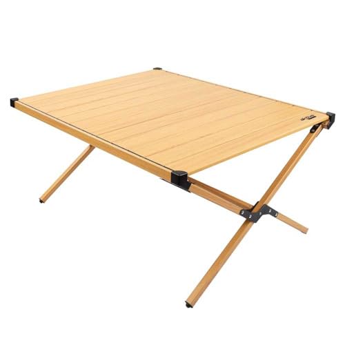 Aktive 63025 - Höhenverstellbarer Tisch für Glamping-Camping, Klappbarer Campingtisch, Maße 88,5 x 70,5 x 43 cm, Aluminium, tragbar, Tragbare Klapptische von AKTIVE