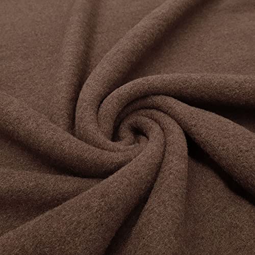 Sofia – Merino Wollfleece, Softer Wollvelours – Tabakbraun/Beige – per Meter von Aktivstoffe