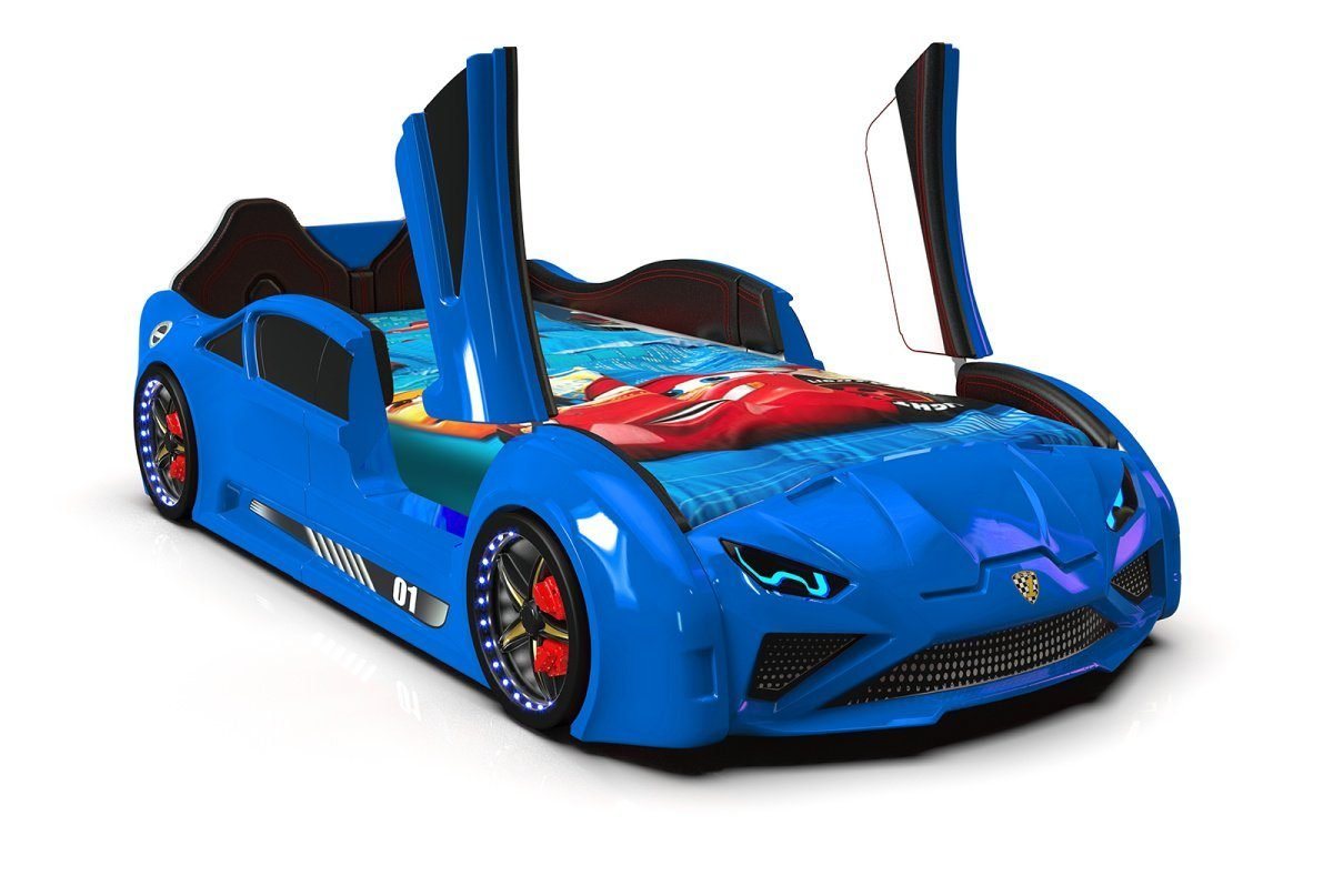 Aktürk Autobett Kinderbett Autobett Lambo Model mit Flügeltüren, Beleuchtung und Sound von Aktürk