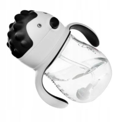 AKUKU INNOVATIVE BECHER MIT STROH 250ML BABYBECHER KINDERBECHER GRAU von Akuku