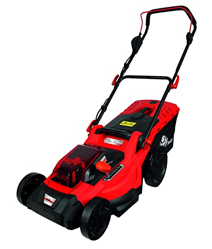 Grizzly Tools ARM 4040-43 Lion Battery Lawn Mower Set, 43 cm Cutting Width, Mulching Function, 6 Height Adjustment, Includes 2x 20 Volt 4.0 Ah Battery, 2x 2 Hour Charger, Collection Bag von AkumuliatorinÄ—