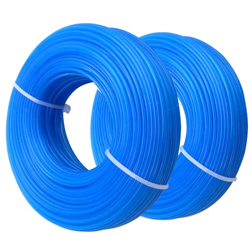 Akuoly Rasentrimmerspulen Mähfaden Trimmerschnur Trimmerfaden 1,6mm 30m 2 Rollen für Rasentrimmer, Blau von Akuoly