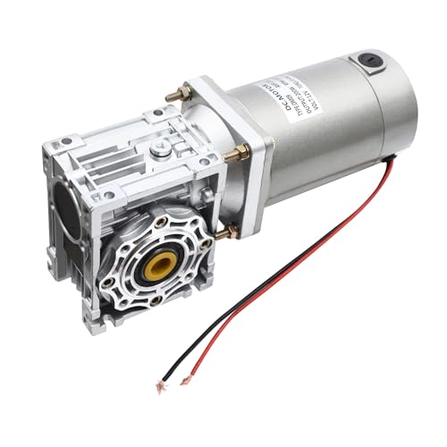 200W DC 12V/24V Elektrischer Gleichstrommotor, 1800 U/min Schneckengetriebe Reducer Getriebemotor Hohes Drehmoment 50K (12, Volt) von Akuoyiexemye