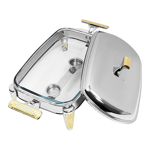40×20×12cm Edelstahl Chafing Dish 2,2L Warmhalteplatte, Buffetwärmer Speisenwärmer, Edelstahl Warmhaltebehälter für Buffet Catering Party 40×20×12cm Edelstahl Chafing Dish 2,2L Warmhalteplatte, Buffetwärmer Speisenwärmer, Edelstahl Warmhaltebehälter für Buffet Catering Party von Akuoyiexemye