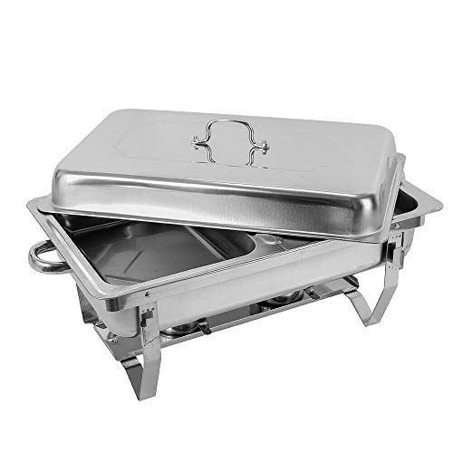 55,7×34×38,3cm Edelstahl Chafing Dish 7,5L Warmhalteplatte, Buffetwärmer Speisenwärmer, Edelstahl Warmhaltebehälter für Buffet Catering Party 55,7×34×38,3cm Edelstahl Chafing Dish 7,5L Warmhalteplatte, Buffetwärmer Speisenwärmer, Edelstahl Warmhaltebehälter für Buffet Catering Party von Akuoyiexemye