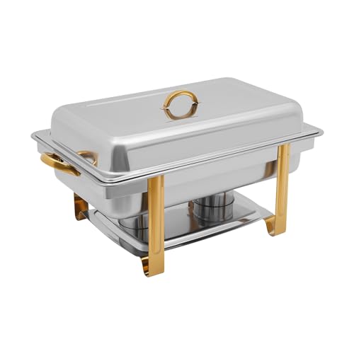 63×35×32cm Edelstahl Chafing Dish 9L Warmhalteplatte, Buffetwärmer Speisenwärmer, Edelstahl Warmhaltebehälter für Buffet Catering Party 63×35×32cm Edelstahl Chafing Dish 9L Warmhalteplatte, Buffetwärmer Speisenwärmer, Edelstahl Warmhaltebehälter für Buffet Catering Party von Akuoyiexemye