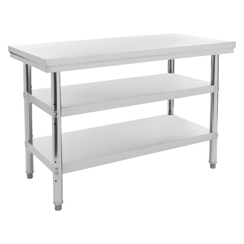 Akuoyiexemye 3-Tier Gastro Edelstahl Arbeitstisch Vorbereitungstisch Küchentisch, Heavy Duty Commercial Edelstahl Tisch für Restaurant Küche Haus und Hotel Akuoyiexemye 3-Tier Gastro Edelstahl Arbeitstisch Vorbereitungstisch Küchentisch, Heavy Duty Commercial Edelstahl Tisch für Restaurant Küche Haus und Hotel von Akuoyiexemye