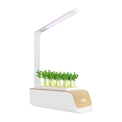 Akuoyiexemye Indoor-Hydroponisches Anzuchtsystem, Hydroponische Pflanzer Kit mit LED-Wachstumsleuchte, Indoor Gewächshaus für Haus Küche Kräutergarten Set von Akuoyiexemye