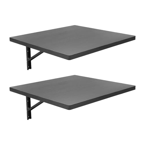 Akuoyiexemye Wandmontierte Werkbank, Klappbare Werkbank, Klappbarer Tisch für Werkstatt, Garage, Büro, Zuhause,Tragfähigkeit: 500 Pfund 60 * 58 * 25 cm (Schwarz, 60 * 58 * 25 cm) von Akuoyiexemye
