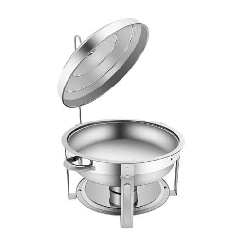 Rund Warmhalteplatte φ44cm 7,5L Chafing Dish, Buffetwärmer Speisenwärmer für Buffet Catering von Akuoyiexemye