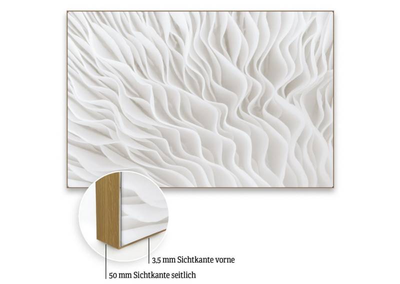 Akustikbild-Manufaktur Bild mit Rahmen Akustikbild „Flow I“ – Raumakustik trifft Design, Schallschutzbild mit sehr guten Schallabsorptions-Eigenschaften von Akustikbild-Manufaktur
