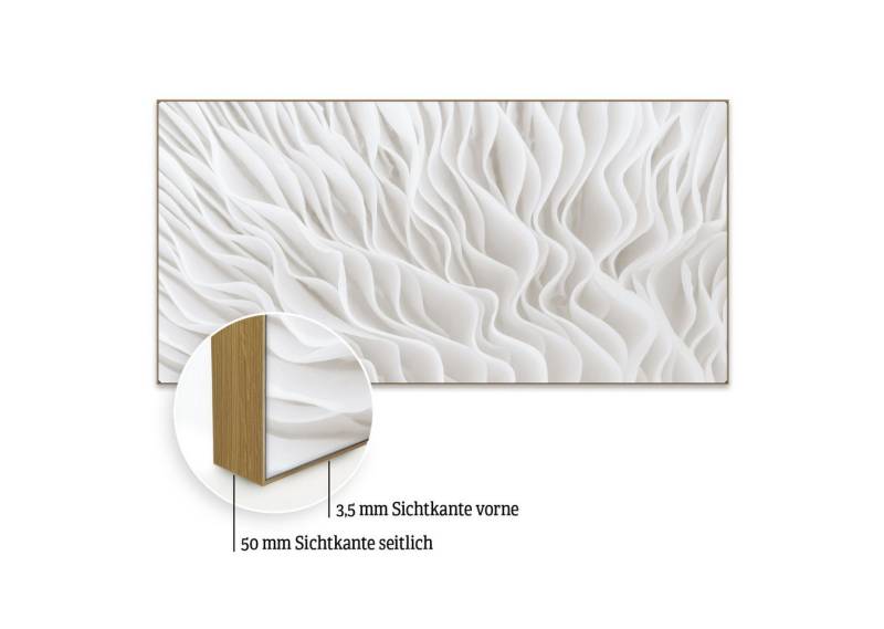 Akustikbild-Manufaktur Bild mit Rahmen Akustikbild „Flow I“ – Raumakustik trifft Design, Schallschutzbild mit sehr guten Schallabsorptions-Eigenschaften von Akustikbild-Manufaktur