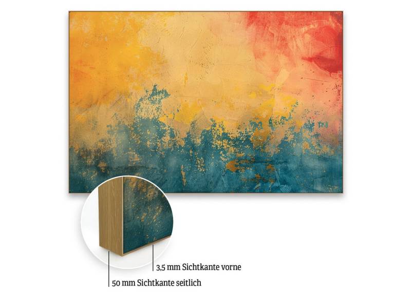Akustikbild-Manufaktur Bild mit Rahmen Akustikbild „Horizont der Träume“ – schalldämmend & modern, Schallschutzbild mit sehr guten Schallabsorptions-Eigenschaften von Akustikbild-Manufaktur