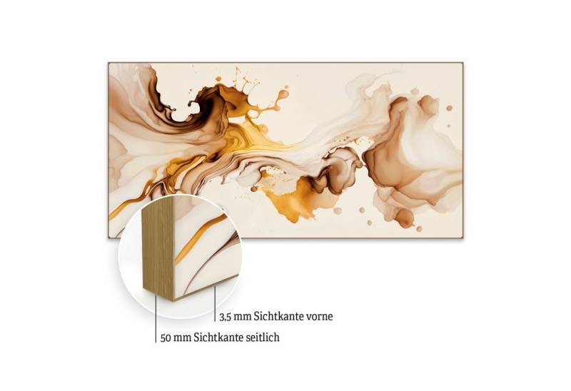 Akustikbild-Manufaktur Bild mit Rahmen Akustikbild Crema 1 - Schallschutz mit Design, Schallschutzbild mit sehr guten Schallabsorptions-Eigenschaften von Akustikbild-Manufaktur