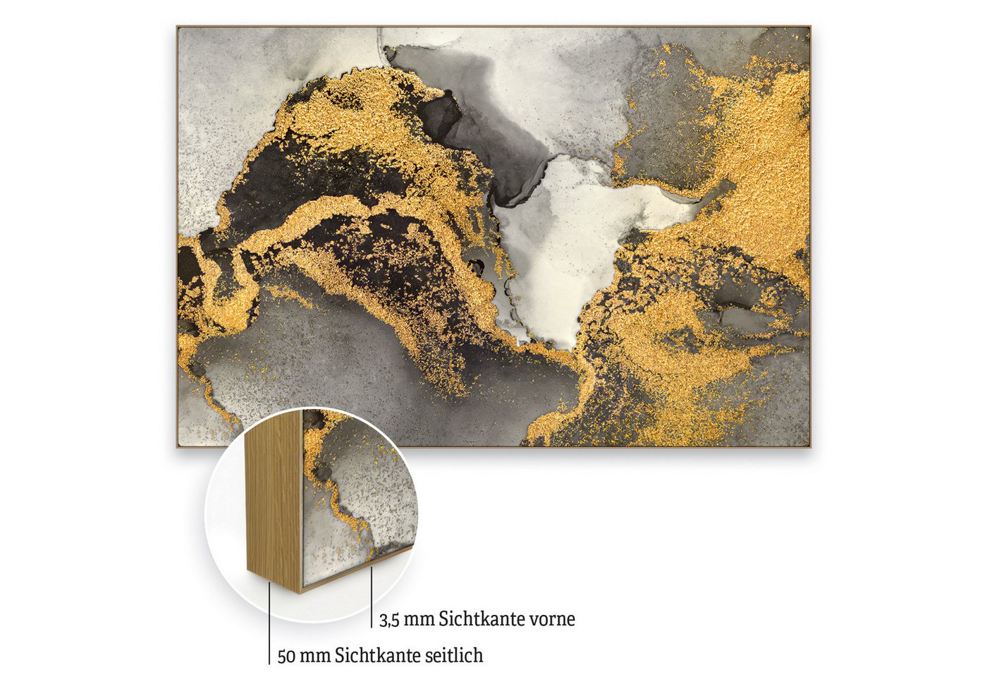 Akustikbild-Manufaktur Bild mit Rahmen Akustikbild "Goldene Tänzer" - hochwertiges Schallabsorber mit Design, Schallschutzbild mit sehr guten Schallabsorptions-Eigenschaften Akustikbild-Manufaktur Bild mit Rahmen Akustikbild "Goldene Tänzer" - hochwertiges Schallabsorber mit Design, Schallschutzbild mit sehr guten Schallabsorptions-Eigenschaften von Akustikbild-Manufaktur