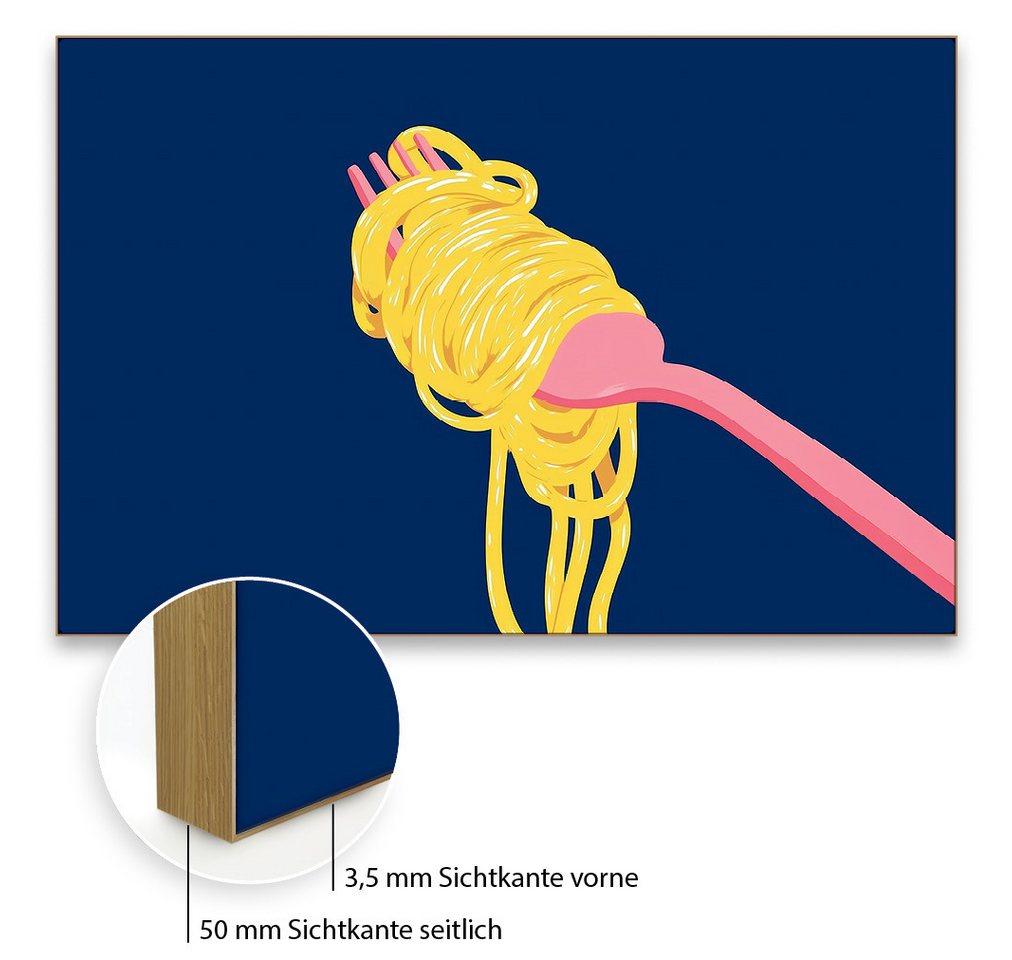 Akustikbild-Manufaktur Bild mit Rahmen Akustikbild "It's Pasta Time!! - modernes Design gegen Nachhall, Schallschutzbild mit sehr guten Schallabsorptions-Eigenschaften Akustikbild-Manufaktur Bild mit Rahmen Akustikbild "It's Pasta Time!! - modernes Design gegen Nachhall, Schallschutzbild mit sehr guten Schallabsorptions-Eigenschaften von Akustikbild-Manufaktur