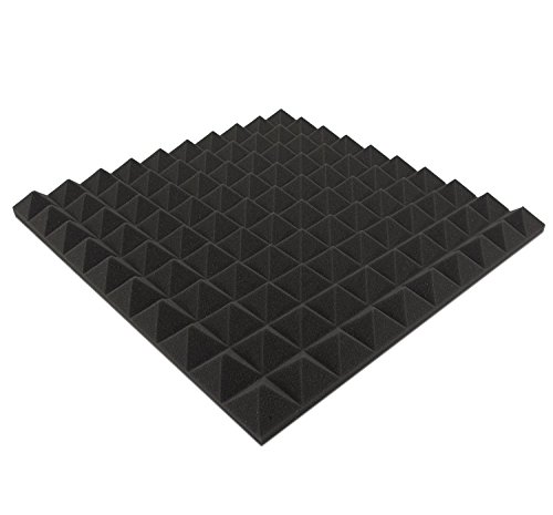 Dibapur® Pyramidenschaumstoff 1 Stk. ca. 490 mm x 490 mm x 40 mm Akustikschaumstoff Dämmung Tonstudio von Akustikpur
