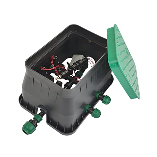 4er Ventilbox PROFI - 4 x Hunter Magnetventil PGV 24 Volt AC - 4 Ausgänge und 1 Eingang - inkl. Siebfilter - Fertig Montiert - 25mm oder 32mm Anschluss - PE Verteilung PE Rohr Bewässerung von AkvoDrip