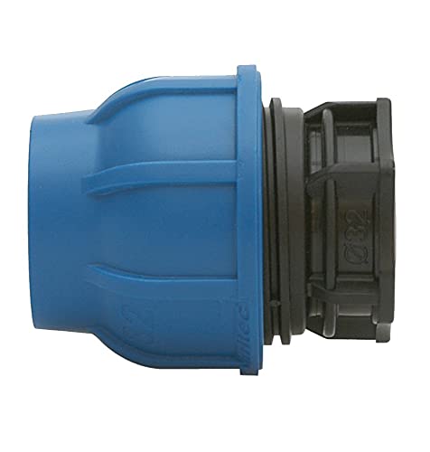 PP-Fitting Endkappe 63mm Stopfen Verschluss - PE Rohr - PE Verschraubung Klemmverbinder PN16, DVGW von AkvoDrip