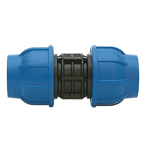 PP-Fitting Kupplung 63mm gerade - PE Rohr - 63 x 63 PE Verschraubung Klemmverbinder PN16, DVGW PP-Fitting Kupplung 63mm gerade - PE Rohr - 63 x 63 PE Verschraubung Klemmverbinder PN16, DVGW von AkvoDrip