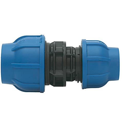 PP-Fitting Reduzierkupplung 40mm x 32mm - PE Rohr - PE Verschraubung Klemmverbinder PN16, DVGW PP-Fitting Reduzierkupplung 40mm x 32mm - PE Rohr - PE Verschraubung Klemmverbinder PN16, DVGW von AkvoDrip
