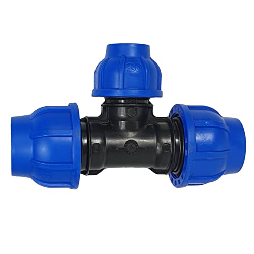 PP-Fitting T-Stück Reduziert 63 x 50 x 63 mm - PE Rohr - PE Verschraubung Klemmverbinder PN16, DVGW von AkvoDrip