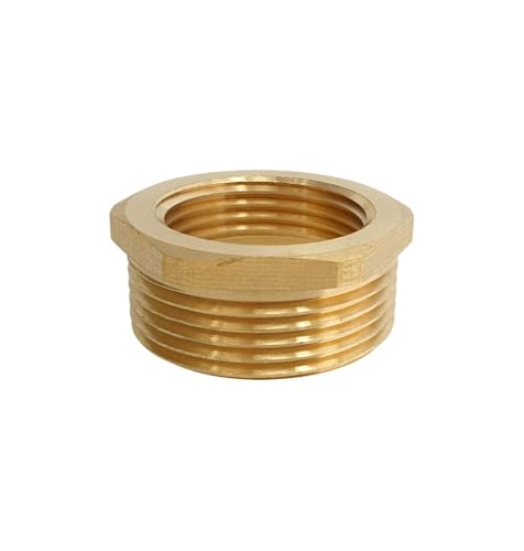 Reduzierstück 2" x 1" AG/IG - Messing Außengewinde auf Innengewinde Nippel - Trinkwasser geeignet von AkvoDrip