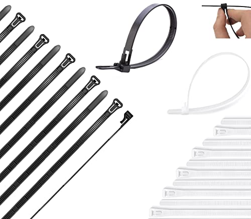 Akyandoo Profi Kabelbinder Wiederverwendbar Lösbar Wiederlösbar Weiss Schwarz 150-500mm: Schwarz 7,5 x 400mm 50 Stück - 50 Stk. Akyandoo Profi Kabelbinder Wiederverwendbar Lösbar Wiederlösbar Weiss Schwarz 150-500mm: Schwarz 7,5 x 400mm 50 Stück - 50 Stk. von Akyandoo