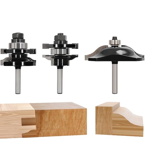 Akylin Ogee Rail and Styles Router Bits, 3PCS Router Bit Set 1/4 Inch Shank,Raised Panel Cabinet Door Making Router Bits for Woodworking,Door&Window Project Akylin Ogee Rail and Styles Router Bits, 3PCS Router Bit Set 1/4 Inch Shank,Raised Panel Cabinet Door Making Router Bits for Woodworking,Door&Window Project von Akylin