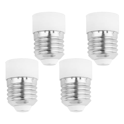 Akynite Adapter E27 auf E14 für Leuchtmittel LED, AC 230V, E27 bis E14 Sockel Konverter, Lampenfassung Adapter von E27 auf E14, Sockeladapter E27 zu E14 mit Gewinde, 4er-Set von Akynite