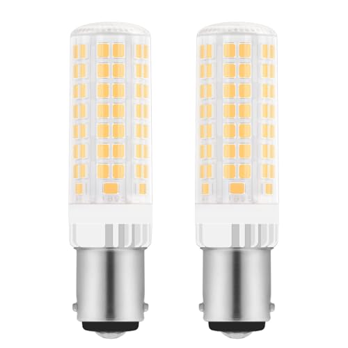 Akynite LED B15d 10W Neutralweiß 4000K 800LM, 95 LEDs, Doppelkontakt, AC 220-240V, B15d 75W 80W Halogenlampe ersatz, Nicht Dimmbar, Bajonettfassung B15d LED für Deckenlampen, 2er-set von Akynite
