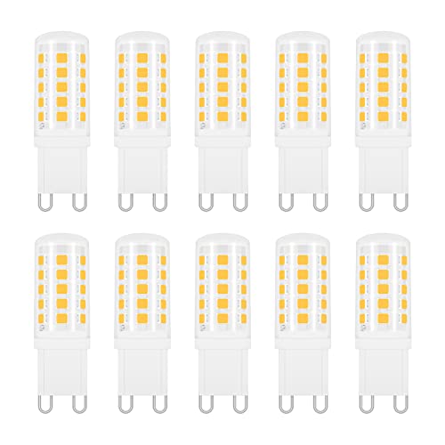 G9 LED 4W Neutralweiß 4000K, 400LM, G9 33W 40W Halogenlampe Ersetzt, Stiftsockellampe G9 LED Neutralweiß für Spiegelleuchte Kristallleuchter Tischlampe, Nicht Dimmbar, 10er-Set von Akynite
