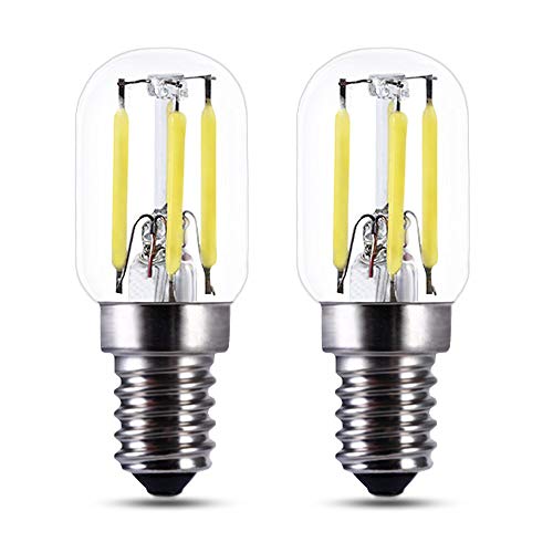 Akynite Glühbirne 24V 3W E14 Kaltweiß 6000K für Garagentoröffner, T22, 250LM, Ersetzt E14 25W Garagenbirne, DC 12 Volt 24V E14 Filament LED Klein für Camping Carport, Nicht Dimmbar, 2er-Set von Akynite