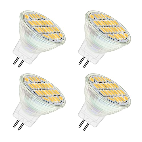 Akynite MR11 GU4 12V LED 4W Warmweiß 3000K, 120 Grad, 400LM, MR11 35W Halogen Ersatz, AC DC 12V-24V LED Einbaustrahler GU4 MR11 Warmweiss für Deckenleuchte, Nicht Dimmbar, 4er-set Akynite MR11 GU4 12V LED 4W Warmweiß 3000K, 120 Grad, 400LM, MR11 35W Halogen Ersatz, AC DC 12V-24V LED Einbaustrahler GU4 MR11 Warmweiss für Deckenleuchte, Nicht Dimmbar, 4er-set von Akynite