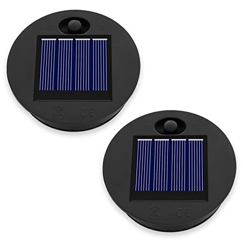 Solar Ersatzdeckel 7 cm für Solarleuchte Außenlaternen, 1.2V 600mAh, IP44 Ersatzmodule für Solarlampen Warmweiß Licht, LED Solarmodule ersatz für Garten Laterne Terrasse Beleuchtung, 2 Stück von Akynite