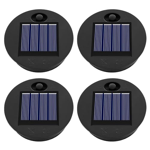 Solar Ersatzdeckel 7 cm für Solarleuchte Außenlaternen, 1.2V 600mAh, IP44 Ersatzmodule für Solarlampen Warmweiß Licht, LED Solarmodule ersatz für Garten Laterne Terrasse Beleuchtung, 4 Stück von Akynite