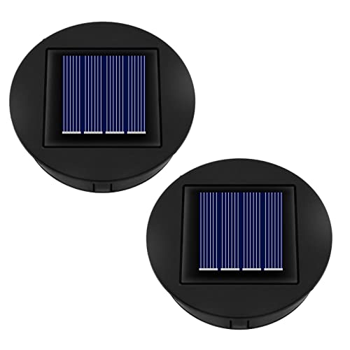 Solar Ersatzdeckel 8 cm für Solarleuchte Außenlaternen, 1.2V 600mAh, IP44 Ersatzmodule für Solarlampen Warmweiß Licht, LED Solarmodule ersatz für Garten Laterne Terrasse Beleuchtung, 2 Stück von Akynite