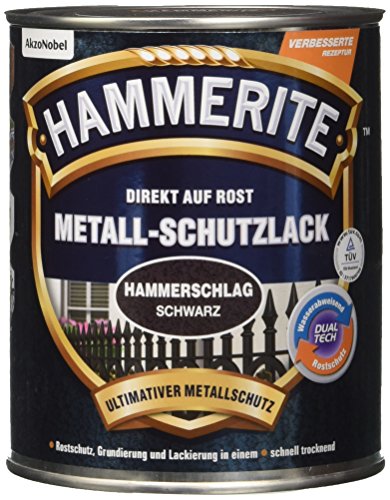 HAMMERITE METALLSCHUTZLACK HAMMERSCHLAG SCHWARZ 750ML von HAMMERITE