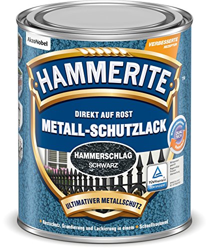 HAMMERITE METALLSCHUTZLACK HAMMERSCHLAG SCHWARZ 750ML von HAMMERITE