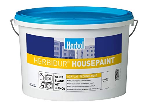 Herbol Herbidur Fassadenfarbe Acrylat-Technologie Basis DU1 seidenmatt Weiß 2,5 L von Akzo Nobel