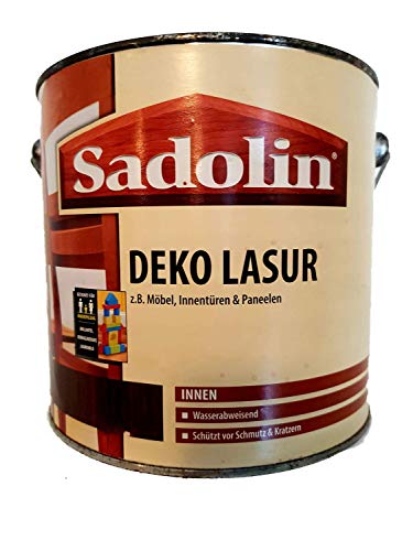 Sadolin Deko Lasur Innen, Farbton Bordeauxrot ( Mahagoni ) / 375 ml /schützt Holz vor Schmutz u. Kratzern / Wasserabweisend / von Akzo Nobel