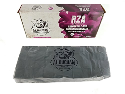 Al Duchan Shisha-Kohle 10 KG - hochwertige Naturkohle aus Kokosnussschalen - Geschmacksneutral - RZA Cubes Cocos von Al Duchan